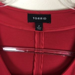 torrid Jackets & Coats - Women’s Torrid Size 2 Red Peplum Zip Jacket torrid Jackets & Coats - Women’s Torrid Size 2 Red Peplum Zip Jacket